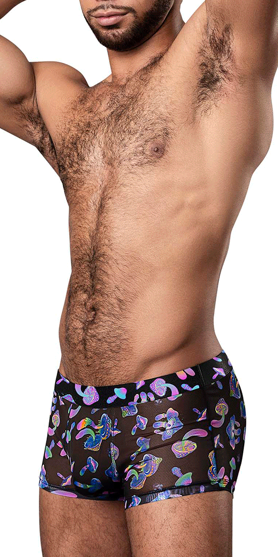 Male Power 145-294 Hazy Dayz Pouch Short Mushrooms