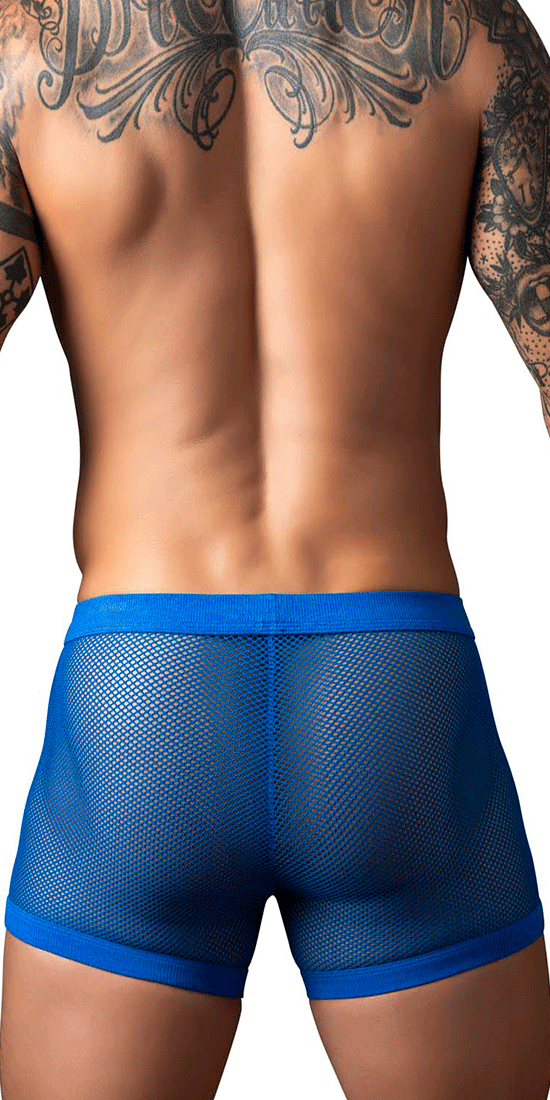 Male Power 152-11c Fishnet 2 Pouch Short Royal