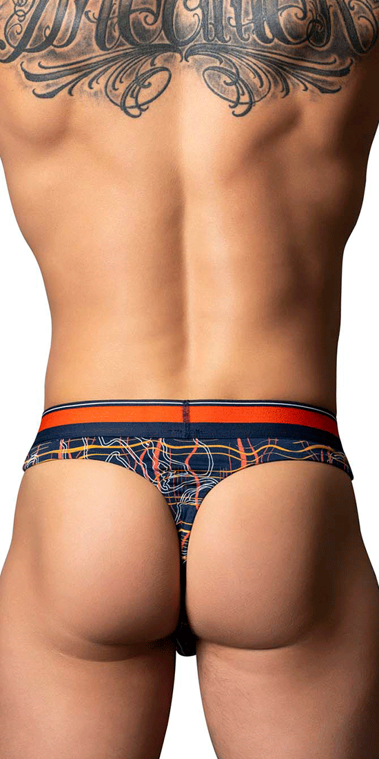 Male Power 412-299 Soo Cumfy Thong Navy-orange