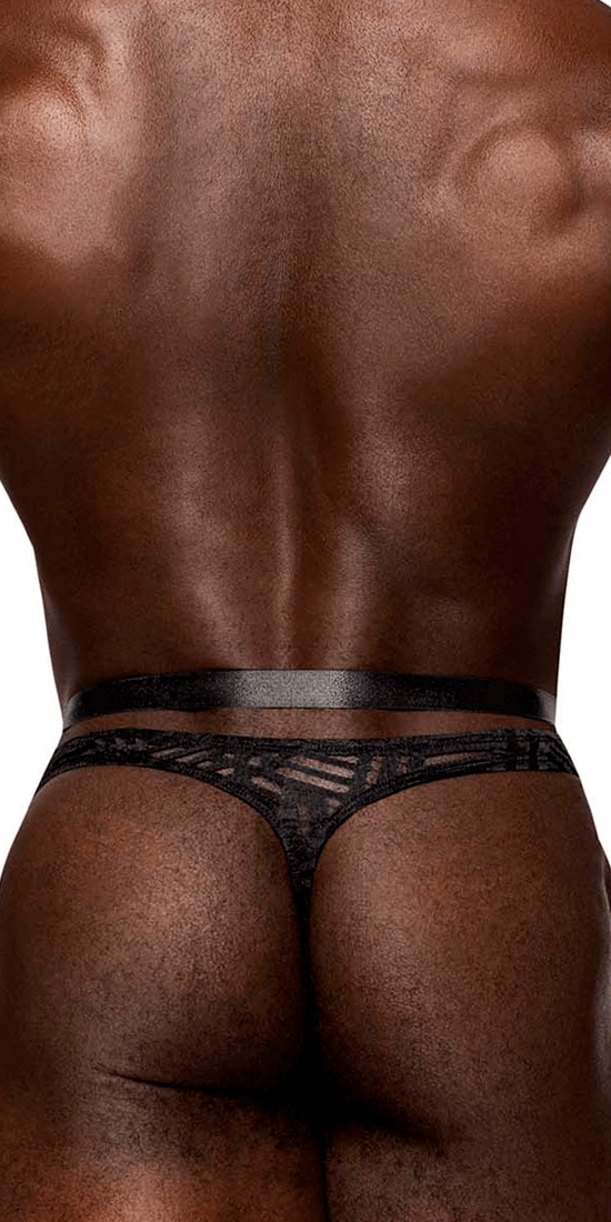 Male Power 415-284 Rude Awakening Strap Thong Black