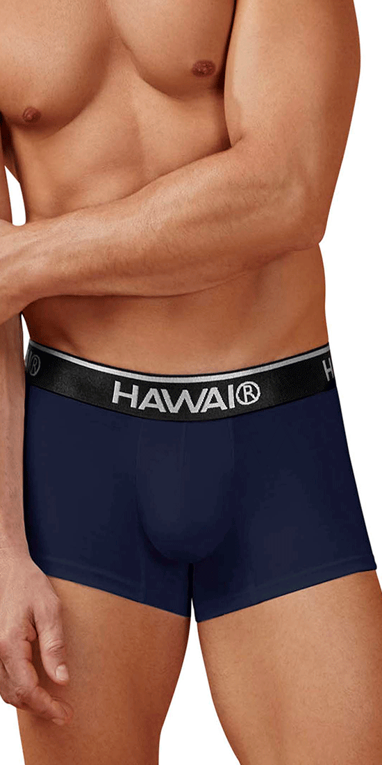 Hawair 4986 Cotton Blend Trunks Dark Blue-01