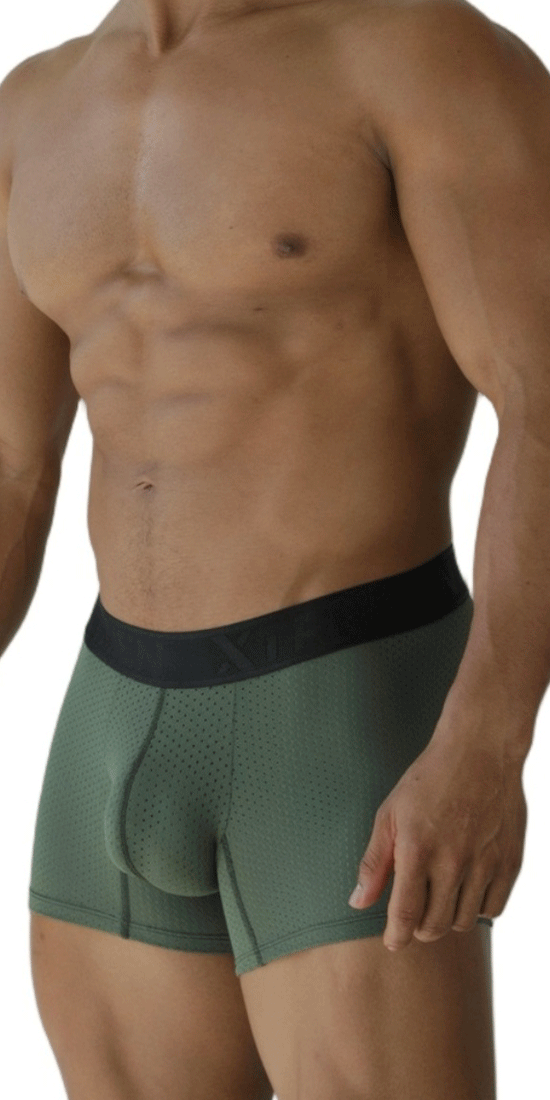 Xtremen 91251 Xtremen Micro-perforated Boxer Briefs Military Green