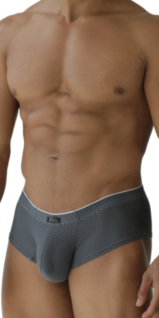 Xtremen 91269 Sleek V-cut Performance Mesh Briefs Gray