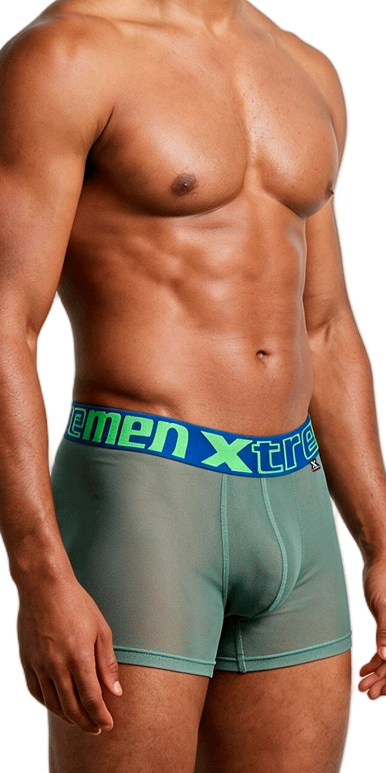 Xtremen 91277 Microfiber Mesh Boxer Briefs Green