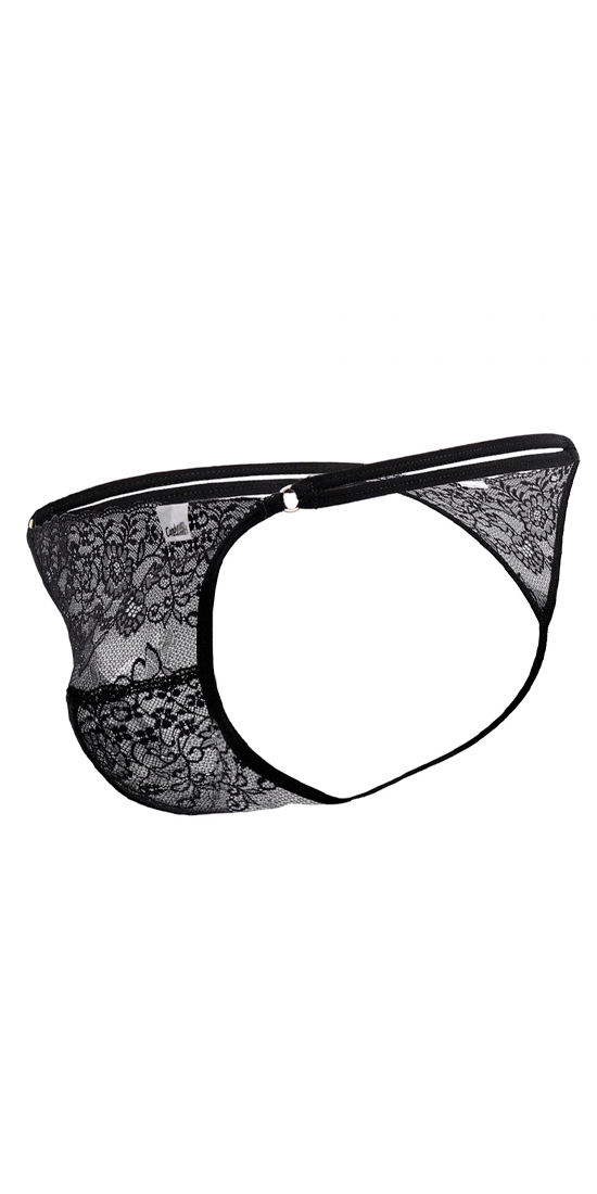 Candyman 99421x Lace G-string Thongs Black