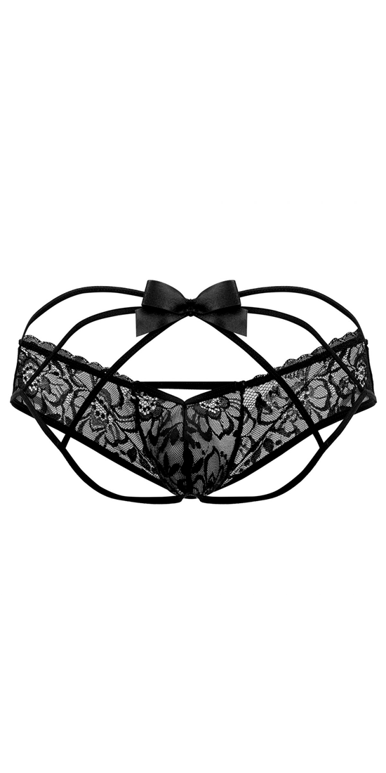 Candyman 99535 Bow Jockstrap Black