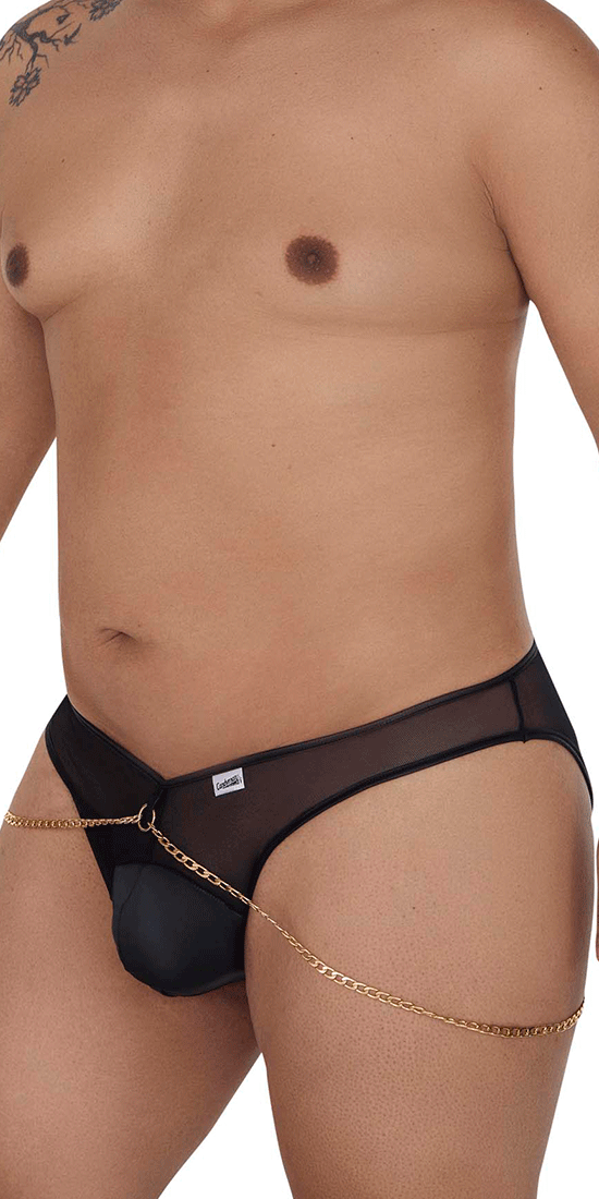 Candyman 99672x Chain Jock Briefs Black