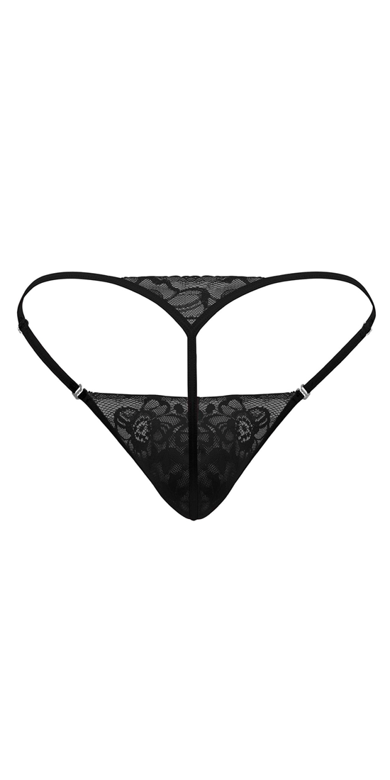 Candyman 99685 Lace Thongs Black