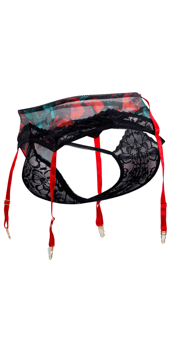 Candyman 99688x Ensemble deux pièces porte-jarretelles noir