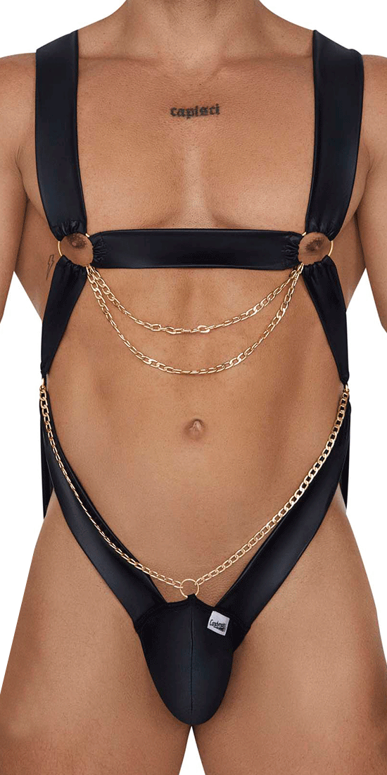 Black harness bodysuit shop