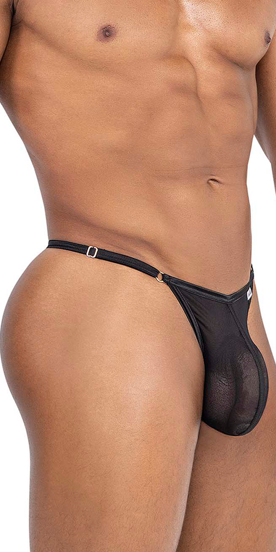 Candyman 99776 Mesh Thongs Black