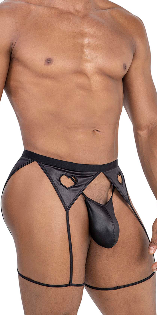 Candyman 99785 Garter Outfit Black