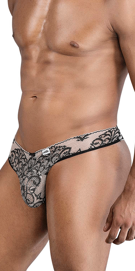 Candyman 99830 Lace Briefs Nude-black