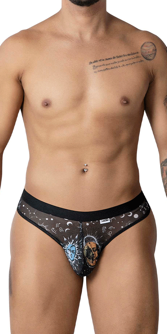 Candyman 99885 Sun Moon Thongs Black-white