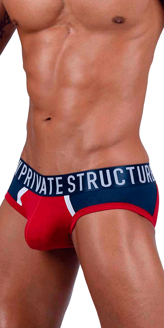 Private Structure Baut4388 Athlete Mini Briefs Red Falcon