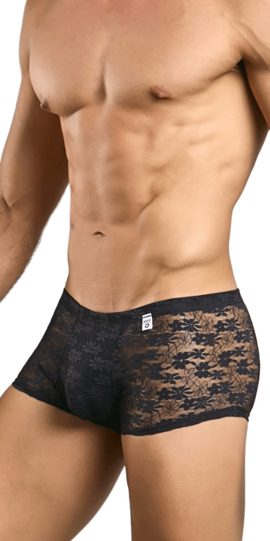 Malebasics Mbl84 Classic Pouch Trunks Black Lace