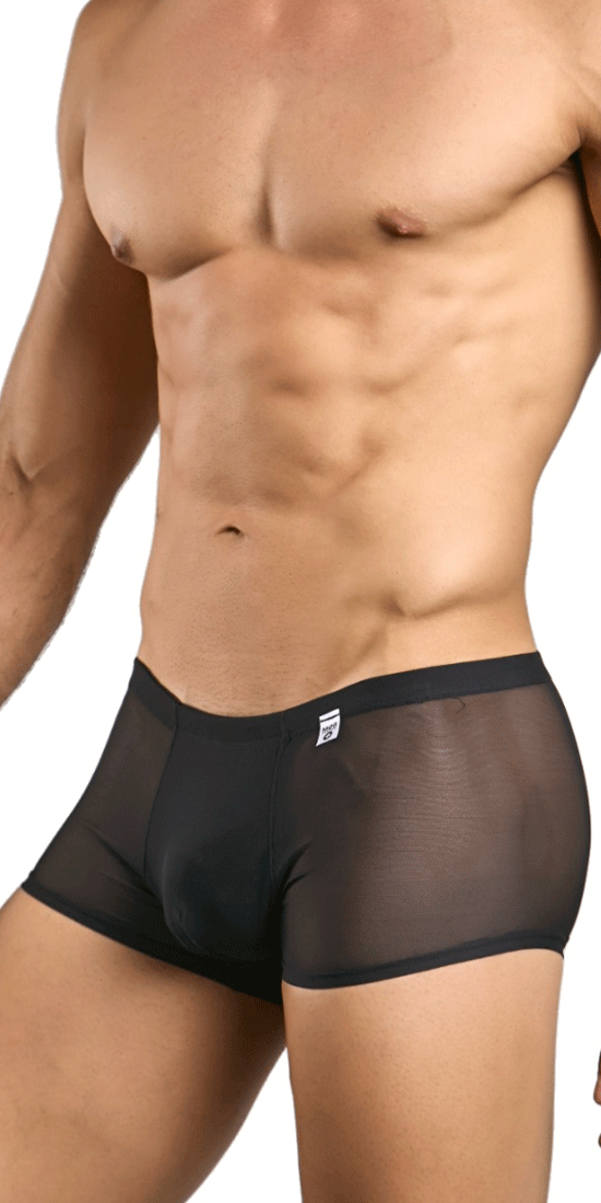Malebasics Mbl84 Classic Pouch Trunks Black Mesh