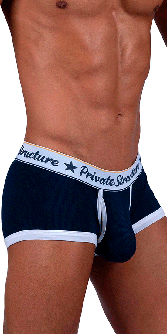 Private Structure Scus4530 Classic Mid Waist Trunks Navy