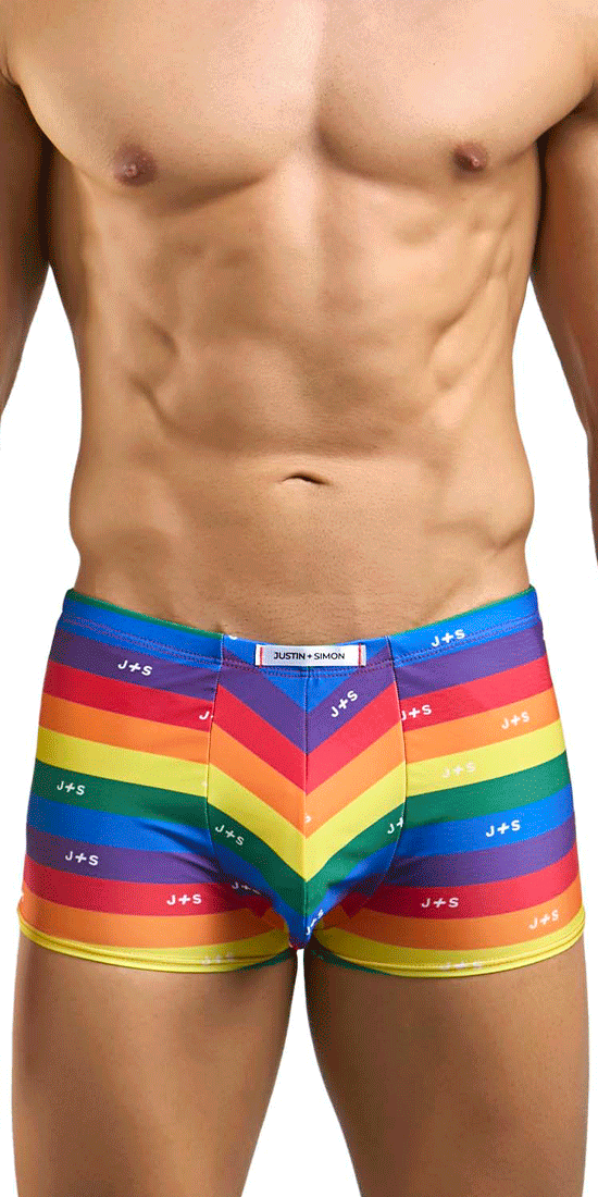 Justin+simon Xsj08 Classic Trunks Pride Flag