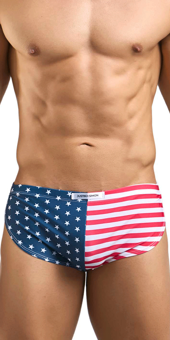Justin+simon Xsj09 Running Shorts Usa Flag
