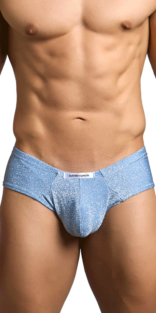 Justin+simon Xsj22 Cheek Briefs Lurex Blue