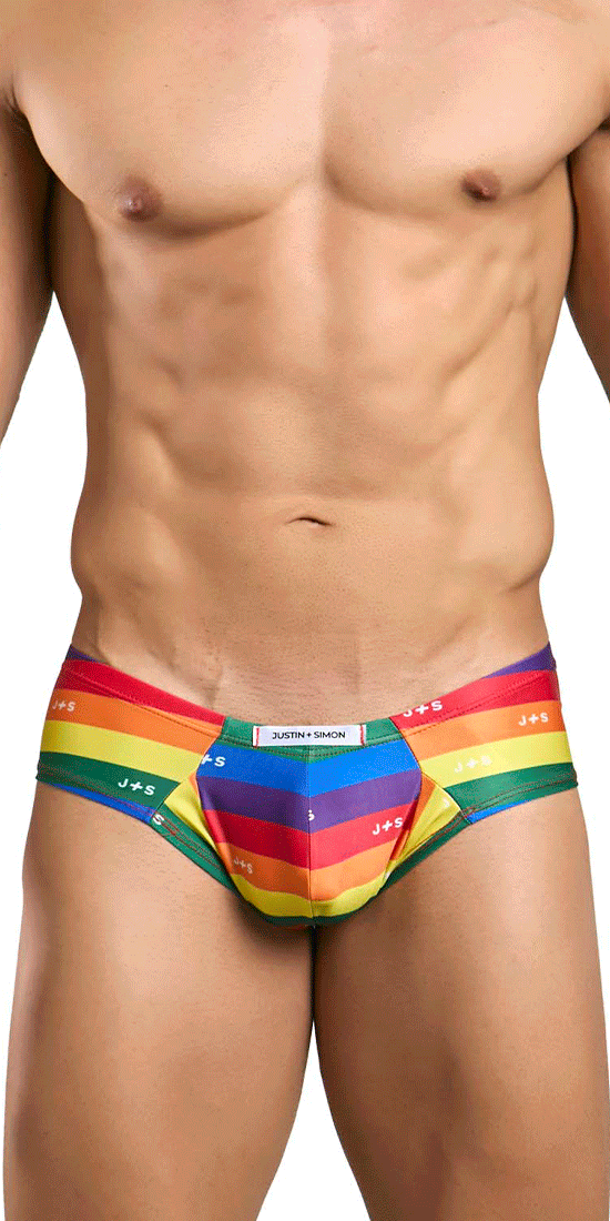 Justin+simon Xsj22 Cheek Briefs Pride Flag