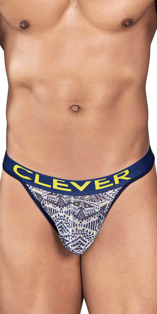 Clever 0921 Tribal Thongs White –  - Men's Underwear  and Swimwear