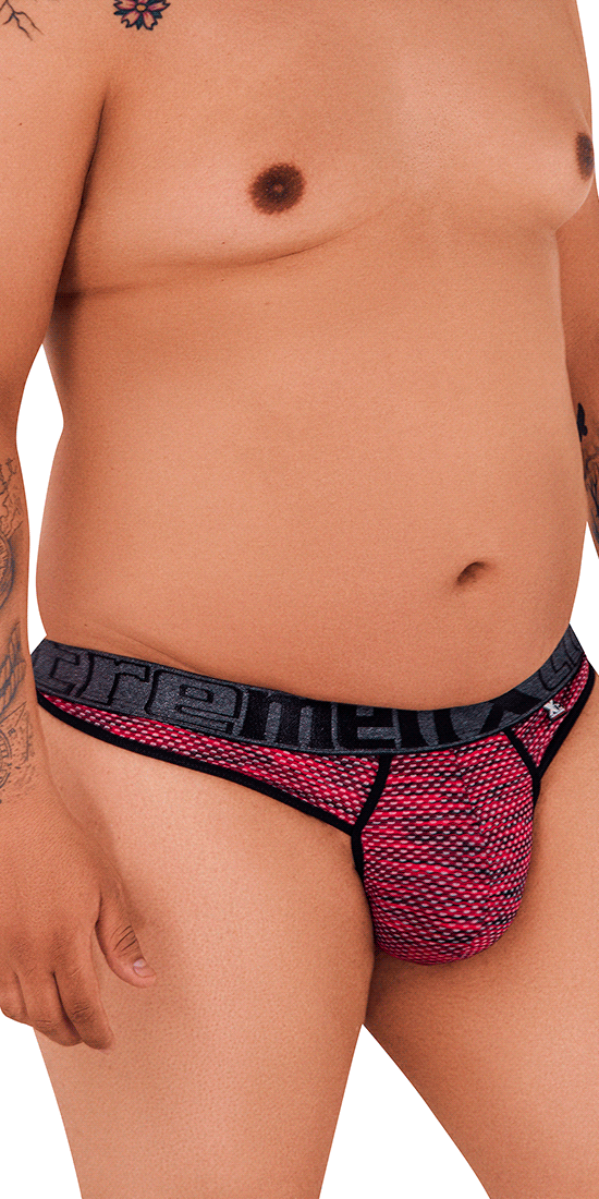 Xtremen 91100x String en maille microfibre rouge