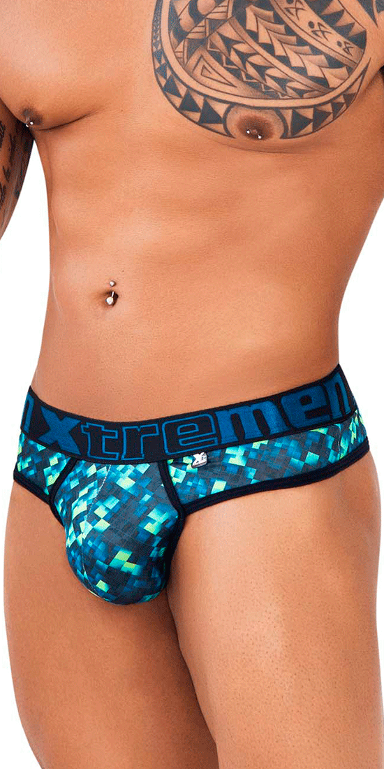 Xtremen 91131 Vivid Printed Thongs Green