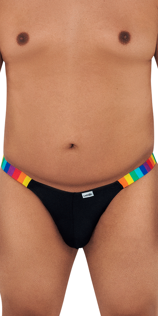 Candyman 99536x Bikini Jockstrap Black Stripes
