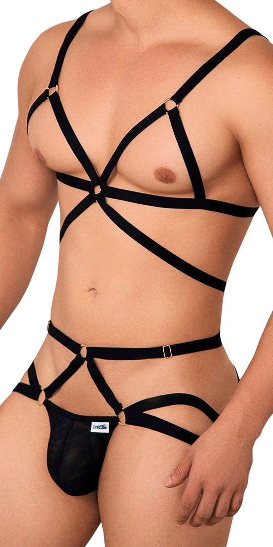 Candyman 99635 Strappy Harness Set Schwarz