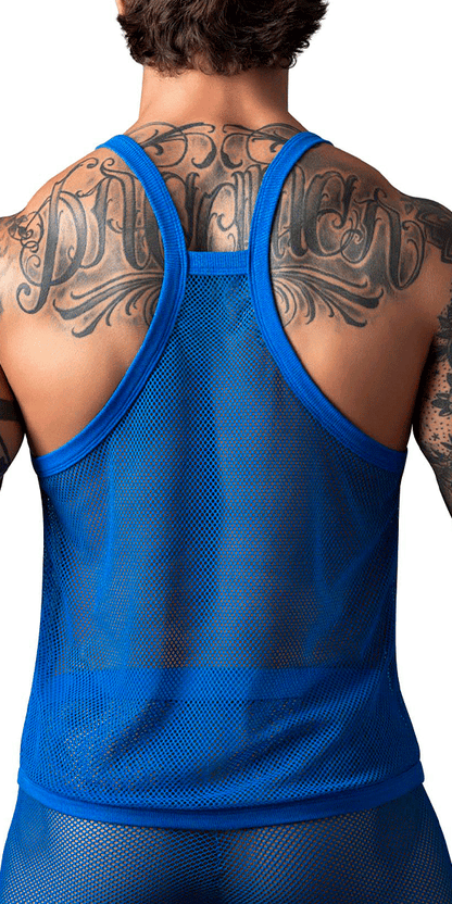 Male Power 110-11c Fishnet Tank Top Royal