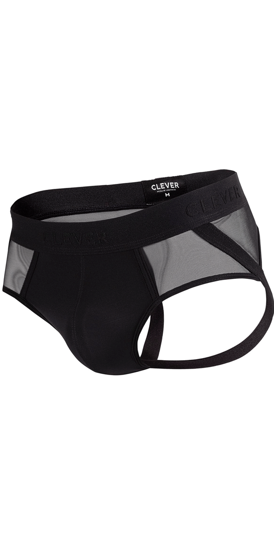 Clever 1513 Caspian Jockstrap Black Men's Underwear and Swimwear