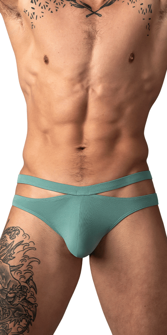 Male Power 237-308 Eco Cozy Cutout Thong Green