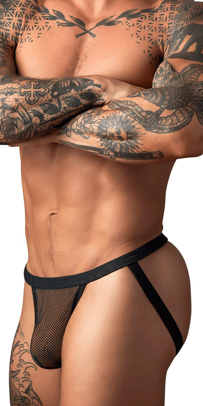 Male Power 388-11c Fishnet 2 Jockstrap Black