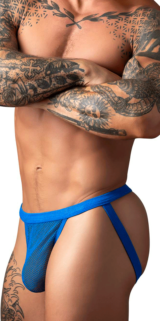 Male Power 388-11c Fishnet 2 Jockstrap Royal