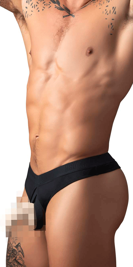 Male Power 417-304 Open Ended Thong Black