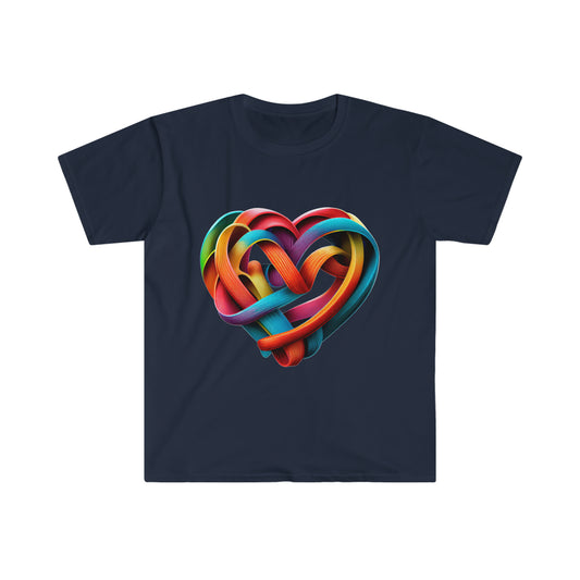 MUS Design exclusif coeur 7.78 T-Shirt en coton pour hommes T-Shirt Softstyle