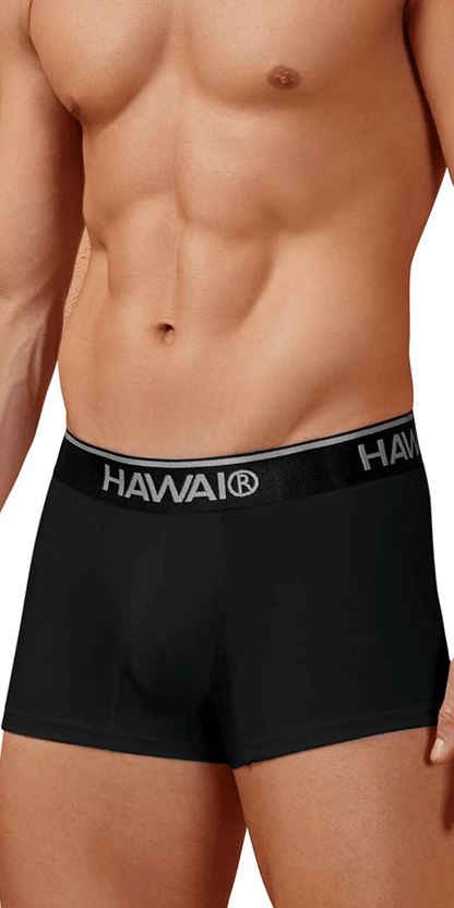 Hawair 4986 Cotton Blend Trunks Black-01