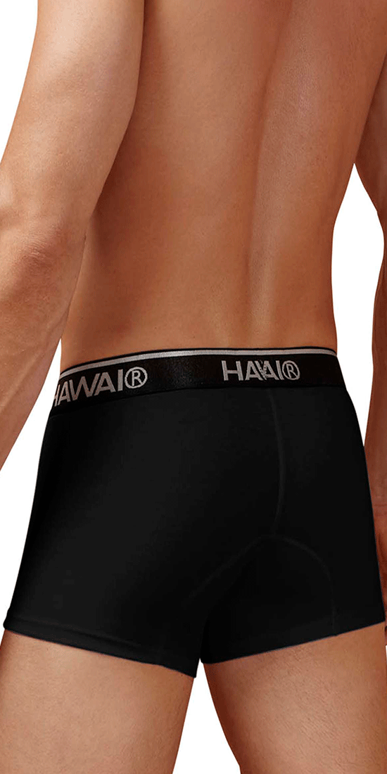 Hawair 4986 Cotton Blend Trunks Black-01