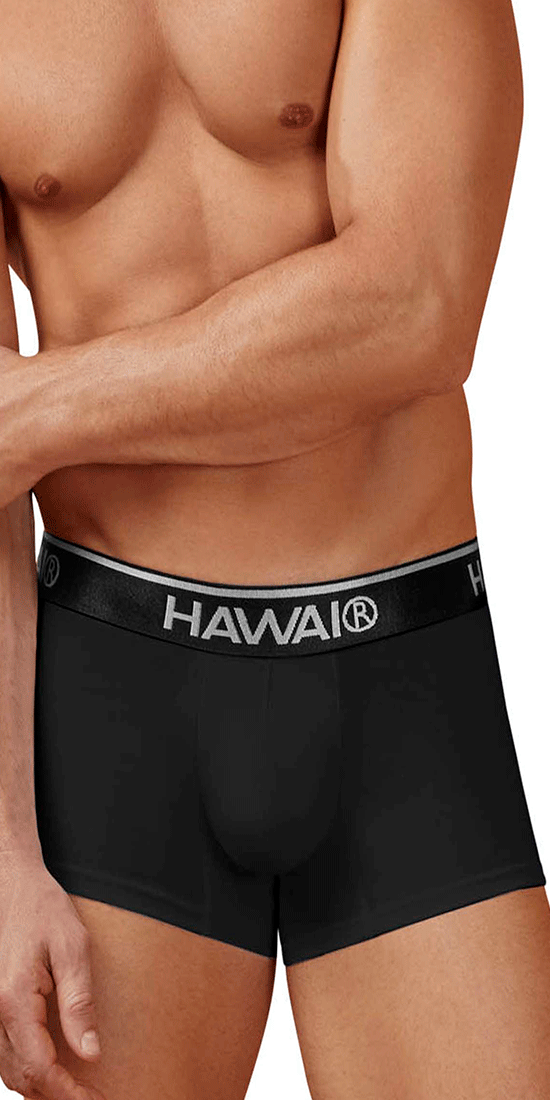 Hawair 4986 Cotton Blend Trunks Black-01
