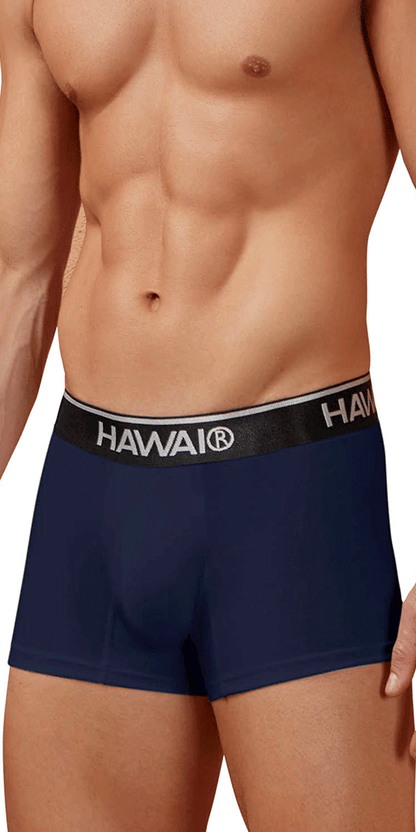 Hawair 4986 Cotton Blend Trunks Dark Blue-01