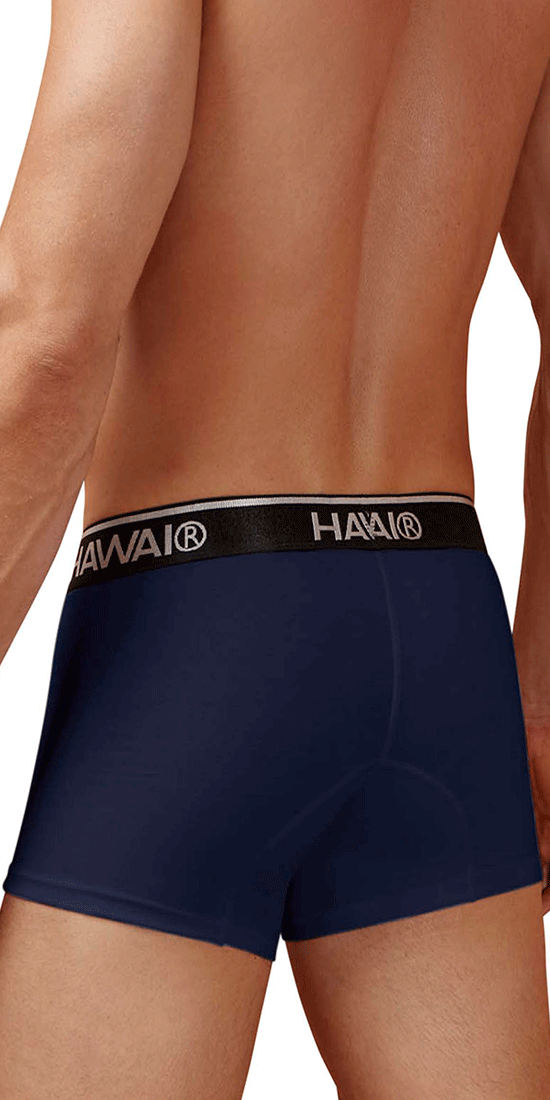 Hawair 4986 Cotton Blend Trunks Dark Blue-01