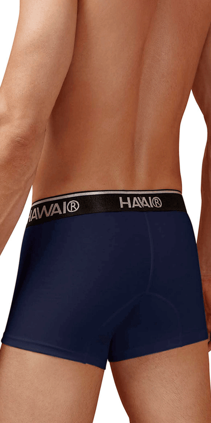 Hawair 4986 Cotton Blend Trunks Dark Blue-01