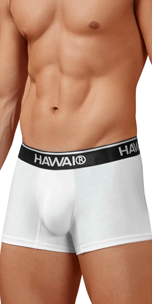 Hawair 4986 Cotton Blend Trunks White-01