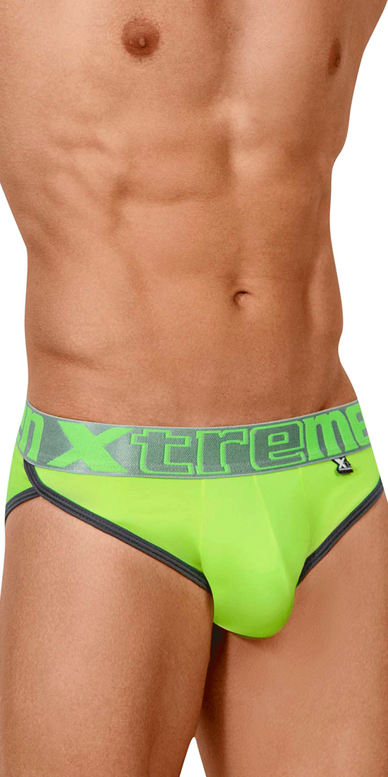 Xtremen 91053-3 3pk Briefs Fuchsia-green-fuchsia