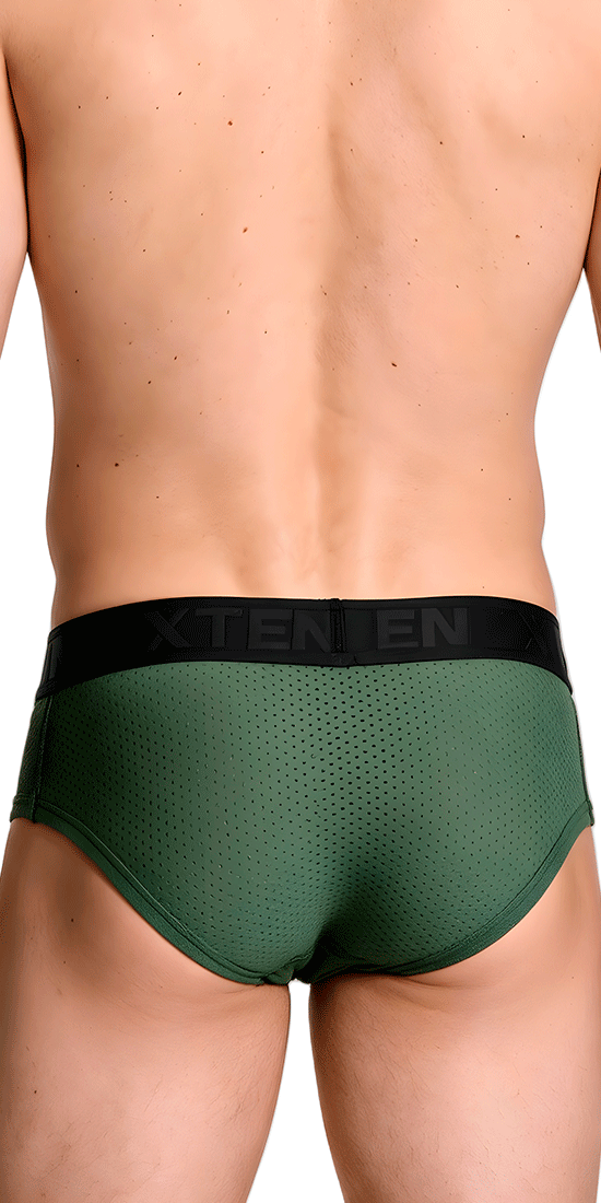 Xtremen 91250 Xtremen Athletic Performance Mesh Briefs Military Green