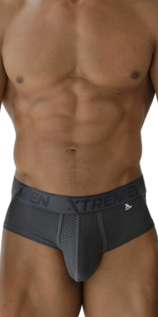 Xtremen 91250 Xtremen Athletic Performance Mesh Briefs Gray