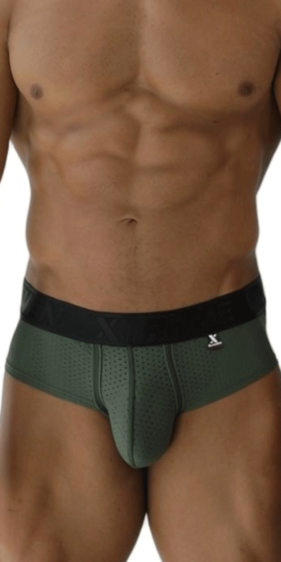 Xtremen 91250 Xtremen Athletic Performance Mesh Briefs Military Green