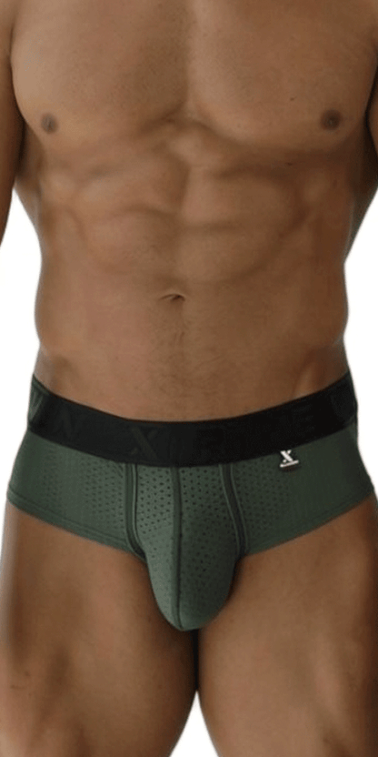 Xtremen 91250 Xtremen Athletic Performance Mesh Briefs Military Green